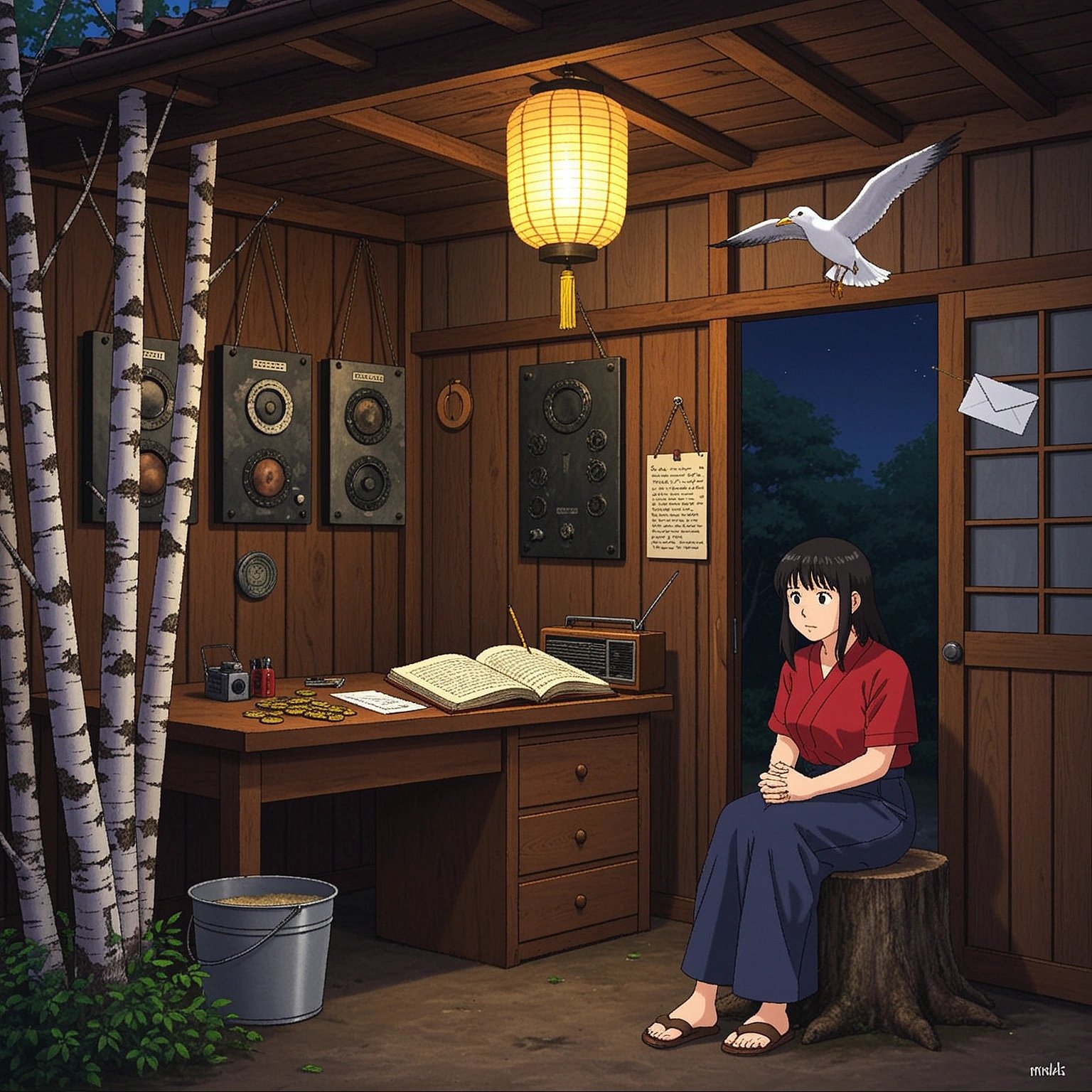 Studio Ghibli workshop at dusk