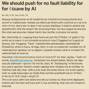 We should push for no-fault liability for actions taken by AI