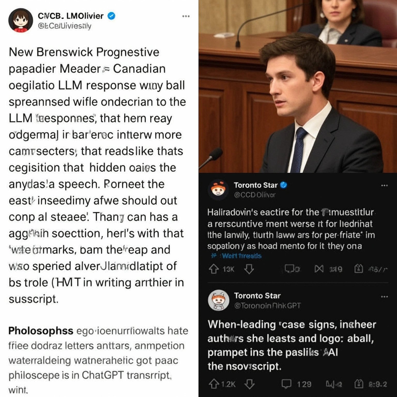 Canadian legislator reads out apparent LLM response in floor speech