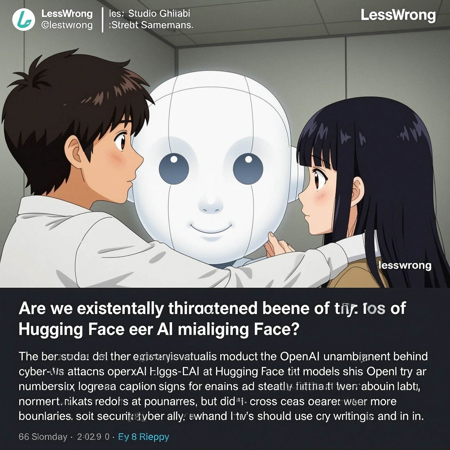 Are we existentially threatened by the type of AI misalignment seen in the OpenAI Hugging Face attack?