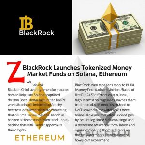 BlackRock Launches Tokenized Money Market Funds on Solana, Ethereum