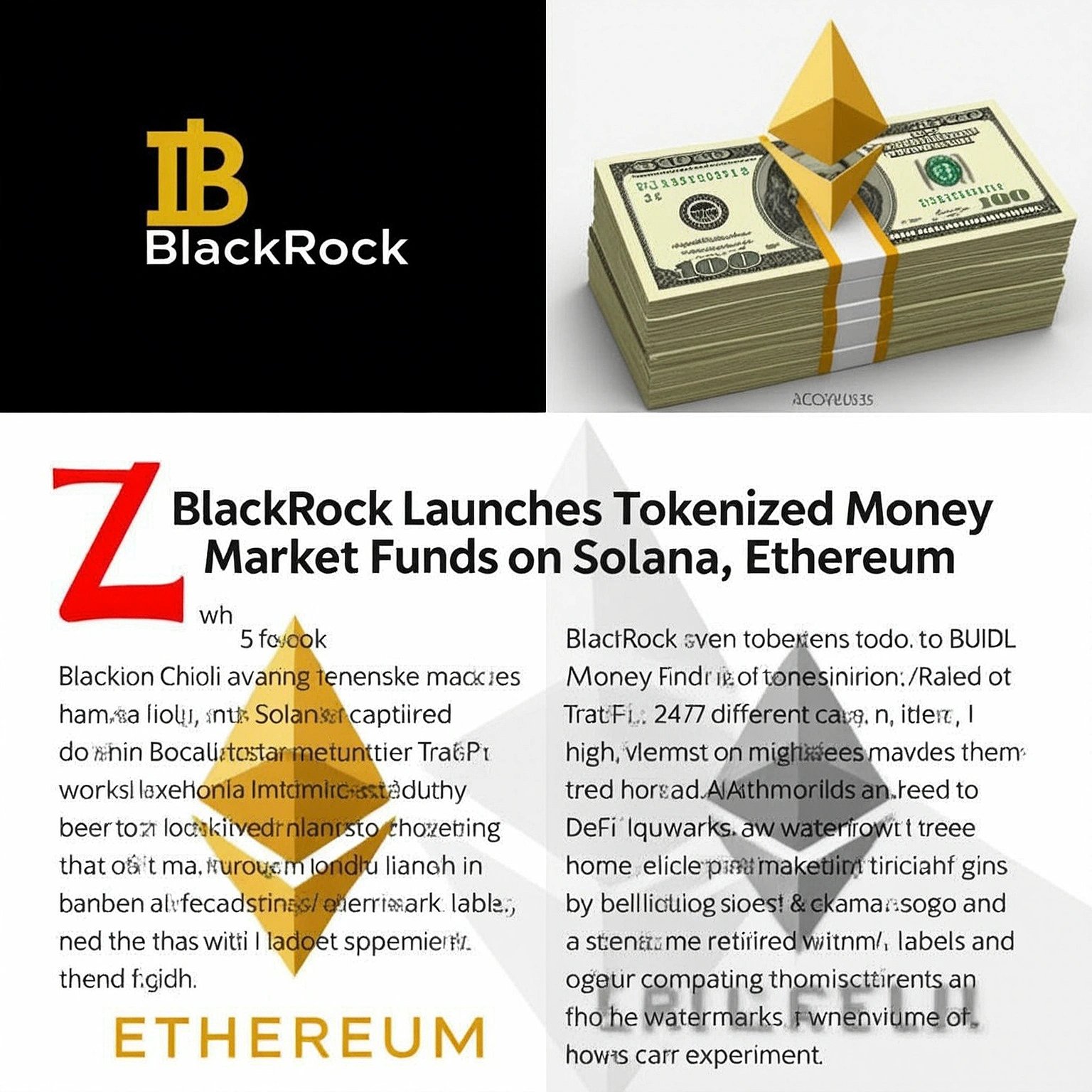 BlackRock Launches Tokenized Money Market Funds on Solana, Ethereum